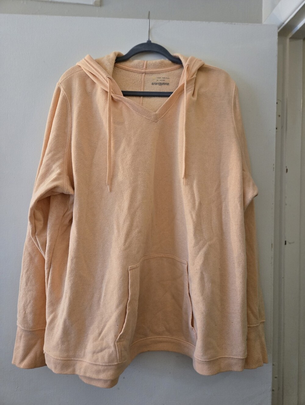 Peach Oversized Hooded Sweatshirt